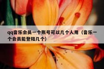 qq音乐会员一个账号可以几个人用（音乐一个会员能登陆几个）