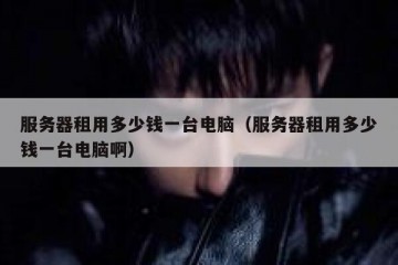 服务器租用多少钱一台电脑（服务器租用多少钱一台电脑啊）