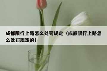 成都限行上路怎么处罚规定（成都限行上路怎么处罚规定的）