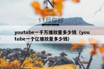 youtube一千万播放量多少钱（youtube一个亿播放量多少钱）