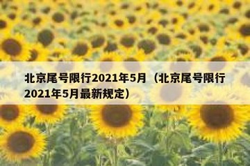 北京尾号限行2021年5月（北京尾号限行2021年5月最新规定）