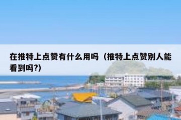 在推特上点赞有什么用吗（推特上点赞别人能看到吗?）