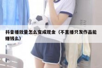 抖音播放量怎么变成现金（不直播只发作品能赚钱么）