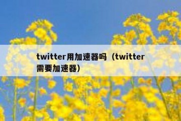twitter用加速器吗（twitter需要加速器）