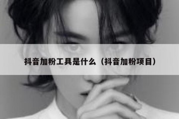 抖音加粉工具是什么（抖音加粉项目）