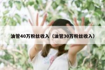 油管40万粉丝收入（油管30万粉丝收入）