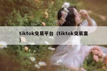tiktok交易平台（tiktok交易案）