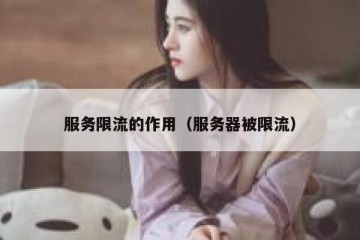 服务限流的作用（服务器被限流）