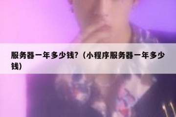 服务器一年多少钱?（小程序服务器一年多少钱）