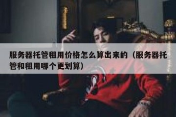 服务器托管租用价格怎么算出来的（服务器托管和租用哪个更划算）