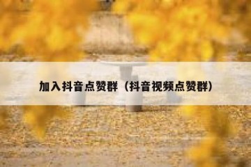 加入抖音点赞群（抖音视频点赞群）