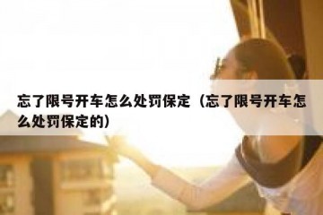 忘了限号开车怎么处罚保定（忘了限号开车怎么处罚保定的）