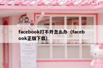 facebook打不开怎么办（facebook正版下载）