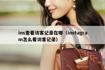 ins查看访客记录在哪（instagram怎么看访客记录）
