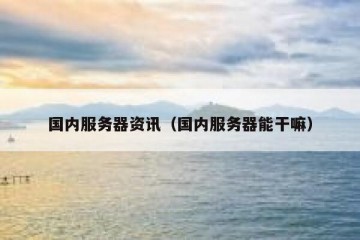 国内服务器资讯（国内服务器能干嘛）