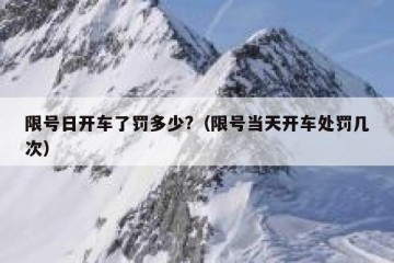 限号日开车了罚多少?（限号当天开车处罚几次）