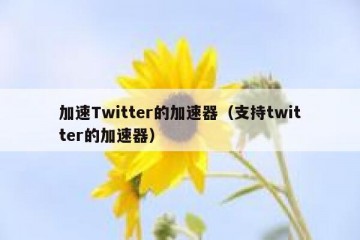 加速Twitter的加速器（支持twitter的加速器）