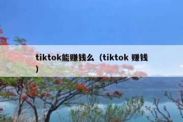 tiktok能赚钱么（tiktok 赚钱）