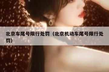 北京车尾号限行处罚（北京机动车尾号限行处罚）