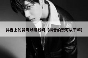 抖音上的赞可以赚钱吗（抖音的赞可以干嘛）