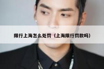 限行上海怎么处罚（上海限行罚款吗）