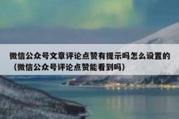 微信公众号文章评论点赞有提示吗怎么设置的（微信公众号评论点赞能看到吗）