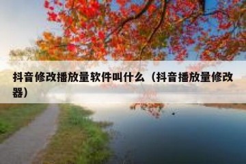 抖音修改播放量软件叫什么（抖音播放量修改器）