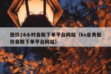 低价24小时自助下单平台网站（ks业务低价自助下单平台网站）