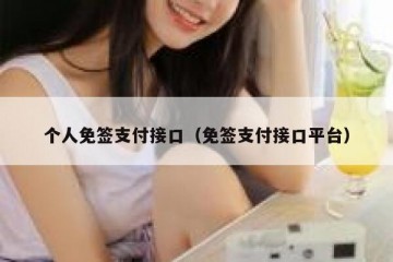 个人免签支付接口（免签支付接口平台）