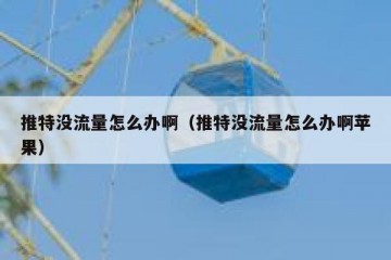 推特没流量怎么办啊（推特没流量怎么办啊苹果）