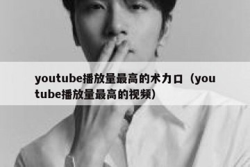 youtube播放量最高的术力口（youtube播放量最高的视频）