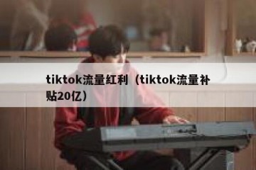 tiktok流量红利（tiktok流量补贴20亿）