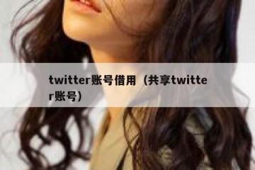 twitter账号借用（共享twitter账号）