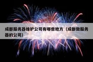 成都服务器维护公司有哪些地方（成都做服务器的公司）