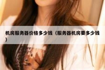 机房服务器价格多少钱（服务器机房要多少钱）