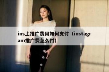 ins上推广费用如何支付（instagram推广费怎么付）