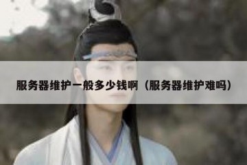 服务器维护一般多少钱啊（服务器维护难吗）