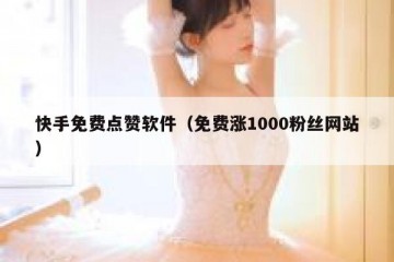 快手免费点赞软件（免费涨1000粉丝网站）