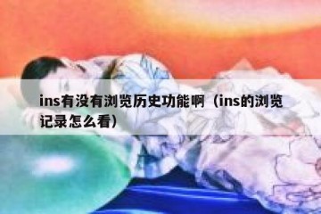 ins有没有浏览历史功能啊（ins的浏览记录怎么看）