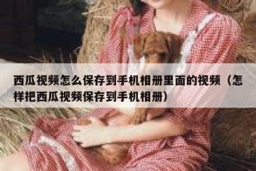 西瓜视频怎么保存到手机相册里面的视频（怎样把西瓜视频保存到手机相册）
