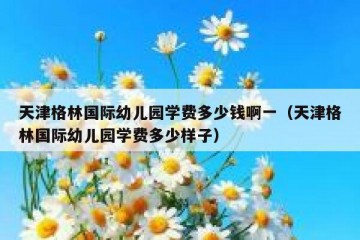 天津格林国际幼儿园学费多少钱啊一（天津格林国际幼儿园学费多少样子）