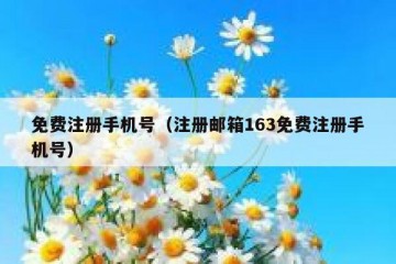 免费注册手机号（注册邮箱163免费注册手机号）