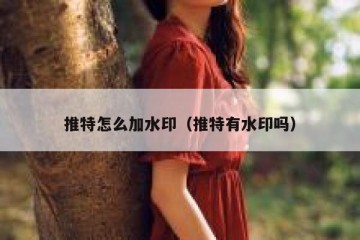 推特怎么加水印（推特有水印吗）