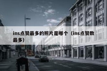 ins点赞最多的照片是哪个（ins点赞数最多）