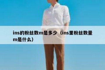 ins的粉丝数m是多少（ins里粉丝数量m是什么）