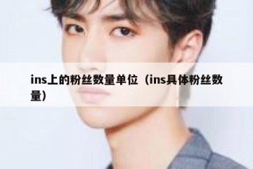 ins上的粉丝数量单位（ins具体粉丝数量）