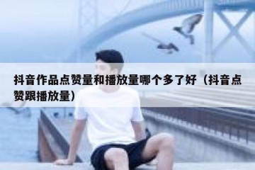 抖音作品点赞量和播放量哪个多了好（抖音点赞跟播放量）
