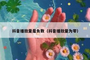 抖音播放量是负数（抖音播放量为零）