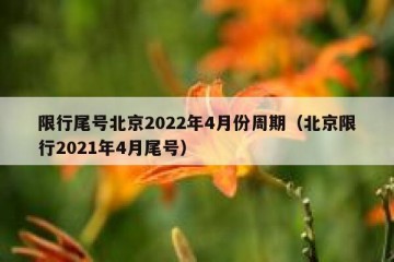 限行尾号北京2022年4月份周期（北京限行2021年4月尾号）