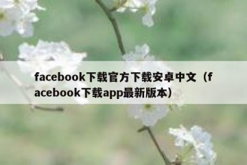 facebook下载官方下载安卓中文（facebook下载app最新版本）